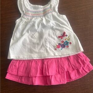1989 Place White and Pink Kids Tank Top Set